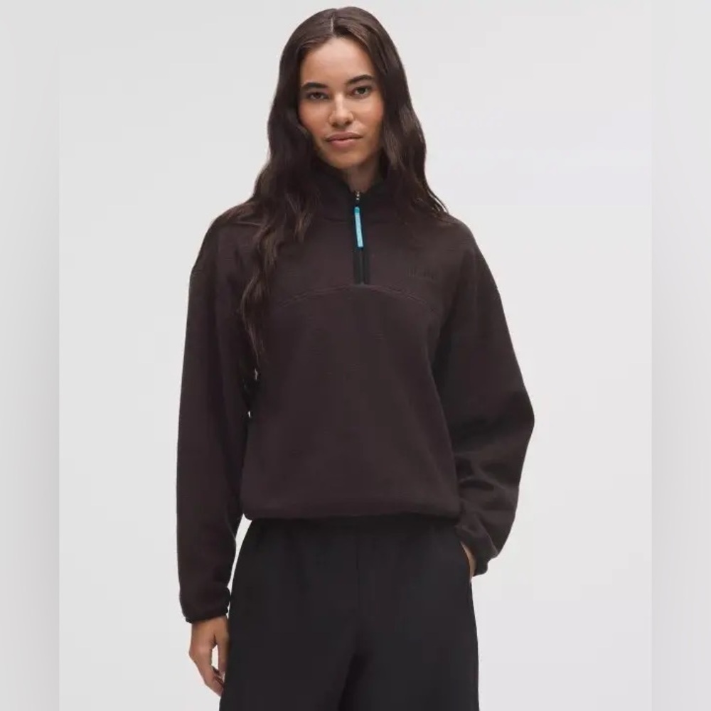 Lululemon Tumbled Fleece Quarter Zip - Sequoia
